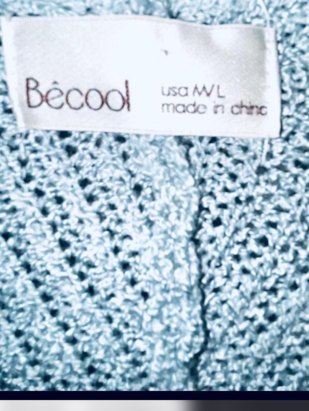 NWOT Be Cool Sage Green Oversized Lightweight Open Front Knit Cardigan Size M/L - Picture 7 of 8